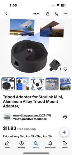Starlink mini tripod - mini, adapter